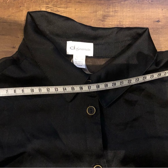 Dynamite Elegant Black Sheer Women's Top Size XS - Picture 5 of 8